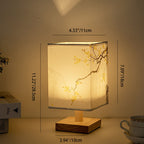 Contemporary Creative Fabric Square USB LED Table Lamp For Bedroom Lumendat