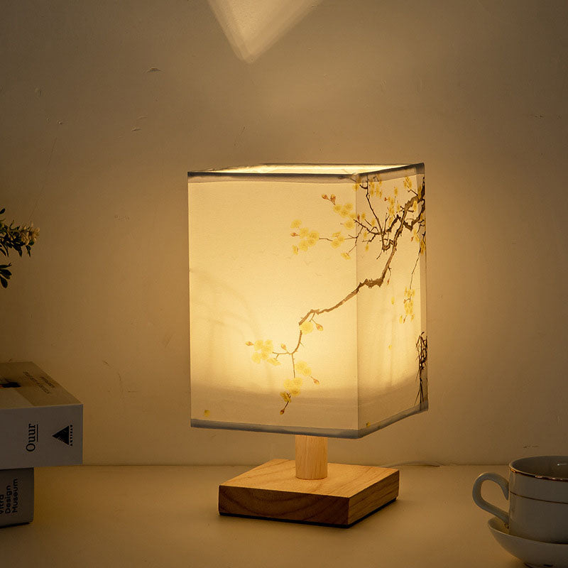 Contemporary Creative Fabric Square USB LED Table Lamp For Bedroom Lumendat