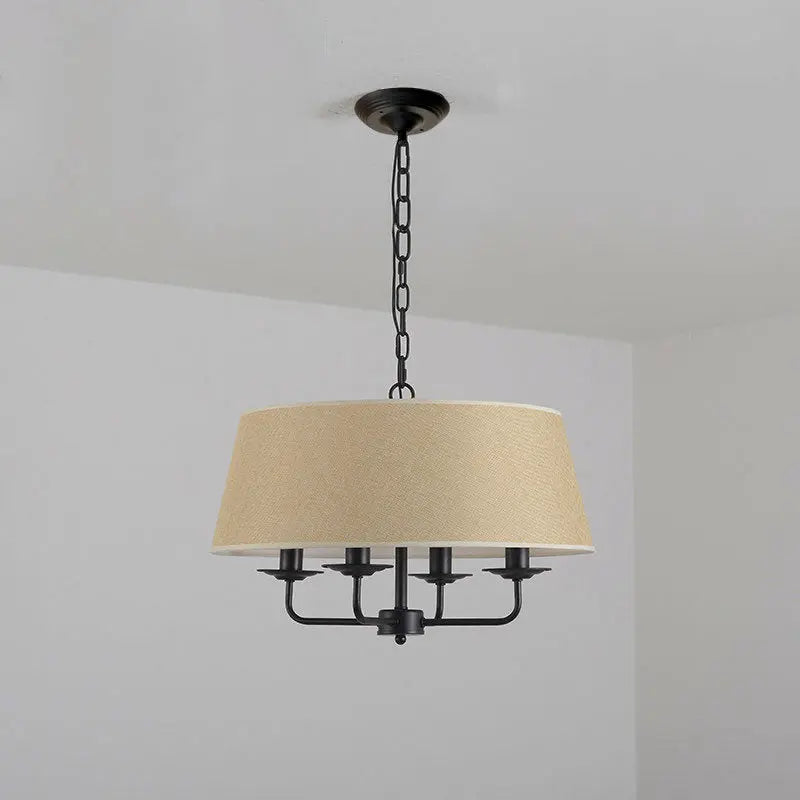 European Vintage Classic Iron Cloth 4-light Pendant Light Lumendat
