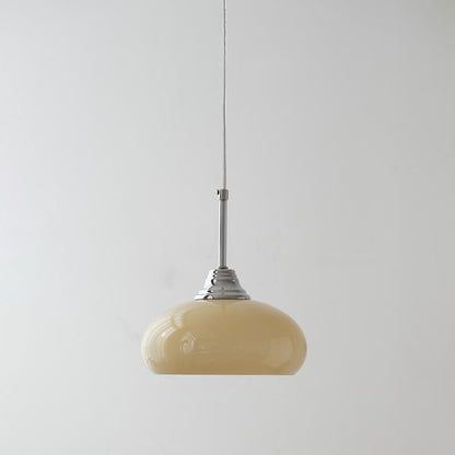 Nordic Minimalist Round Dome Glass 1-light Pendant Light