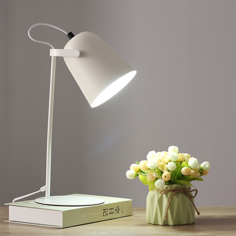Nordic Macaron Color Creative Iron Bucket Design 1-Light Table Lamp Lumendat