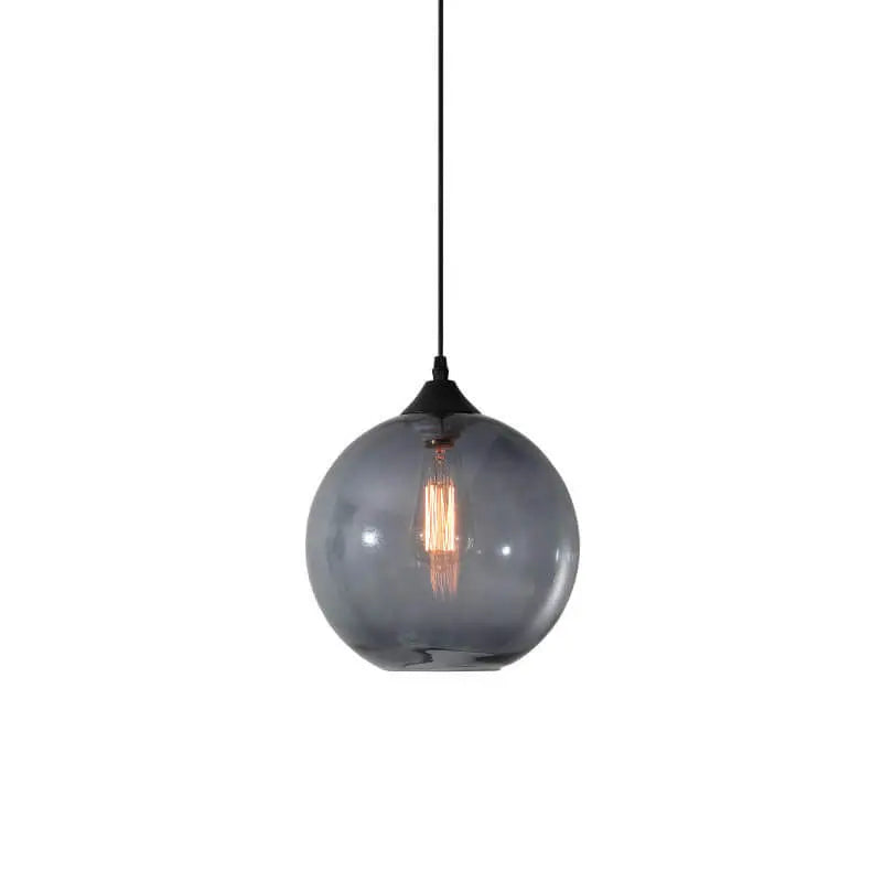 Nordic Minimalist Stained Round Glass 1-light Pendant Light Lumendat