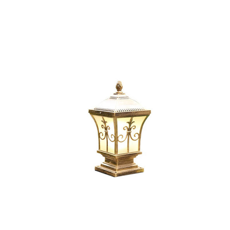 Modern Vintage Waterproof Patio Solar Outdoor Column Head Light Lumendat
