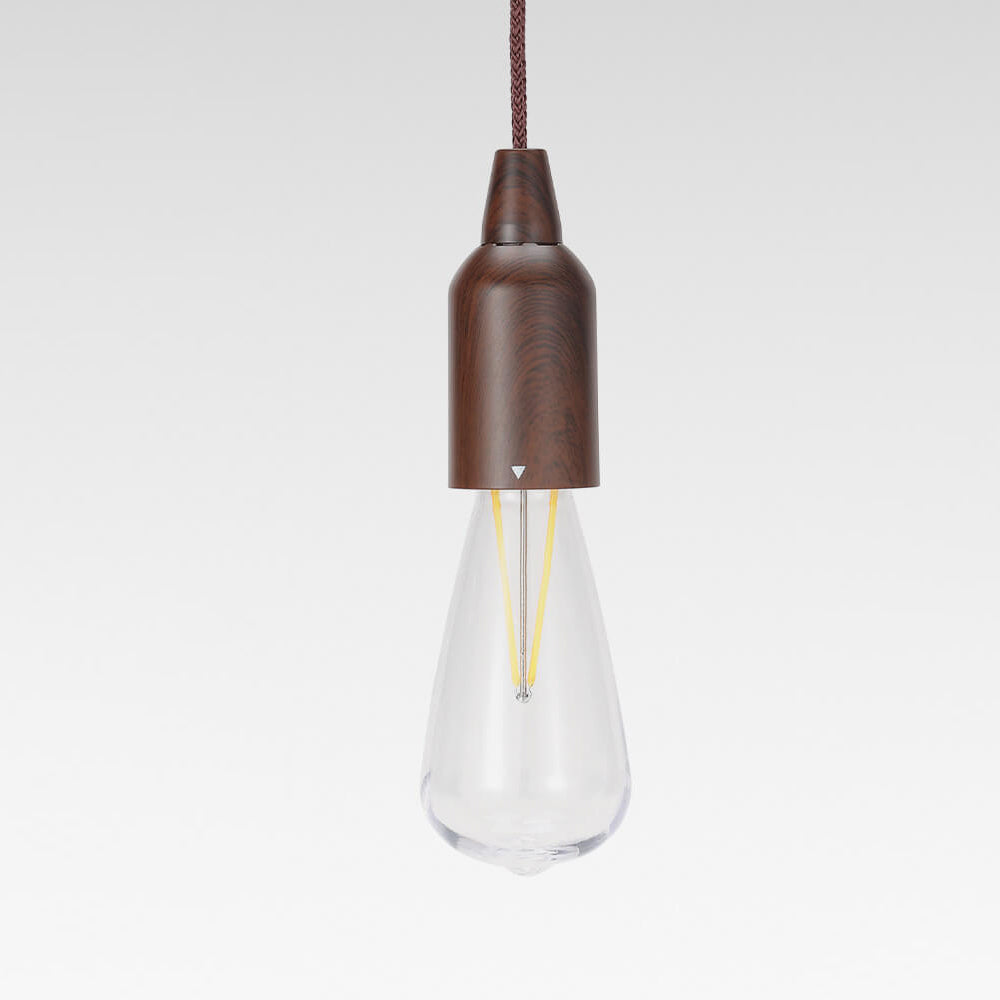 Retro Portable Waterproof Wood Round Cone Battery USB 1-Light Camping Outdoor Light Lumendat