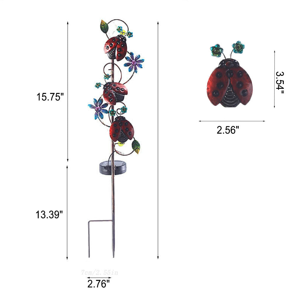 Solar Iron Hummingbird Butterfly Dragonfly Garden Lawn Landscape Light Lumendat