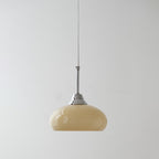Contemporary Nordic Round Dome Iron Glass 1-Light Pendant Light For Living Room Lumendat