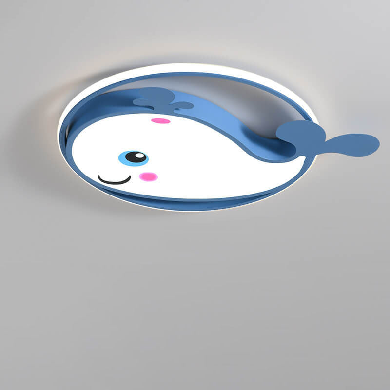 Lumendat Cartoon Creative Dolphin Circle LED Kids Flush Mount Ceiling Light Lumendat