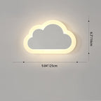 Lumendat Contemporary Simplicity Aluminum Cloud Frame Silicone Strip LED Kids Wall Sconce Lamp For Bedroom Lumendat