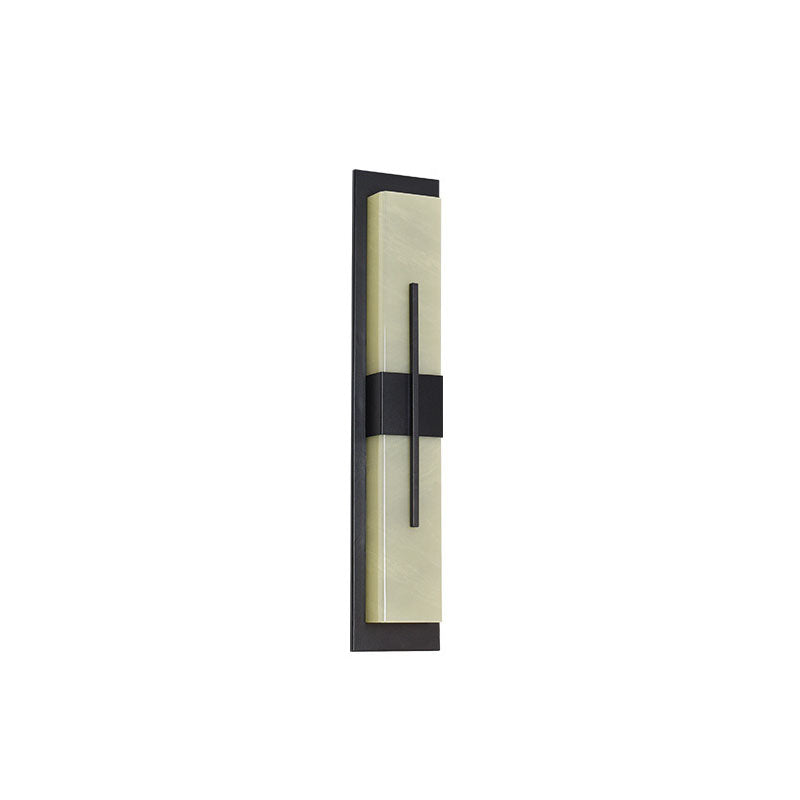 Outdoor Minimalist Rectangular Stainless Steel Acrylic LED Waterproof Wall Sconce Lamp Lumendat