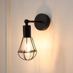 Traditional Vintage Cage Iron 1-Light Wall Sconce Lamp For Living Room Lumendat
