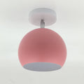 Nordic Macaron Dome 1-light Semi-flush Mount Ceiling Light BulbSquare