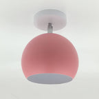 Nordic Macaron Dome 1-light Semi-flush Mount Ceiling Light BulbSquare