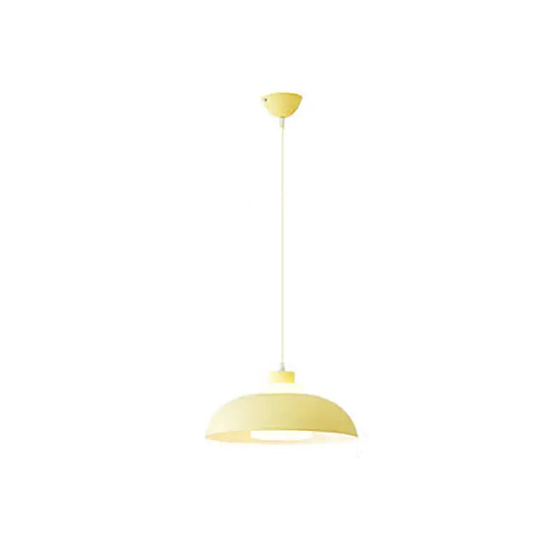 Modern Solid Color Macaron Acrylic Aluminum 1-light Pendant Light BulbSquare