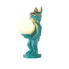 Lumendat Contemporary Creative Resin Unicorn Glass Shade 1-Light Kids Table Lamp For Bedroom Lumendat