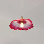 Modern Art Deco Sunflower Copper Glass 1-light Pendant Light for Living Room Lumendat