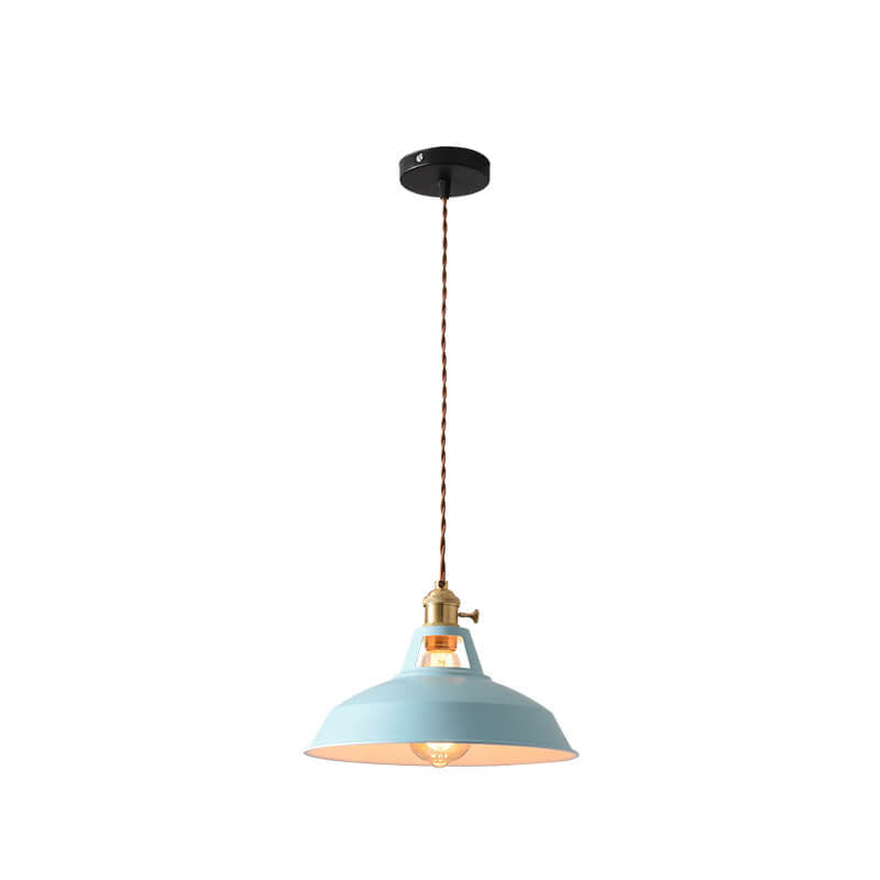 Modern Minimalist Macaroon Iron 1-light Pendant Light BulbSquare