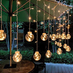 LED Solar Star Moon Curtain Light Christmas Outdoor Patio Decorative Camping String Lights Lumendat