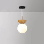 Modern Minimalist Glass Iron Orb 1-light Semi-flush Mount Light/pendant Light for Living Room Lumendat