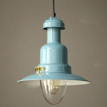 Scandinavian Industrial Iron Lacquered Round 1-light Pendant Light BulbSquare