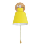 Nordic Minimalist Macaron Solid Color Rotatable Wood 1-Light Wall Sconce Lamp