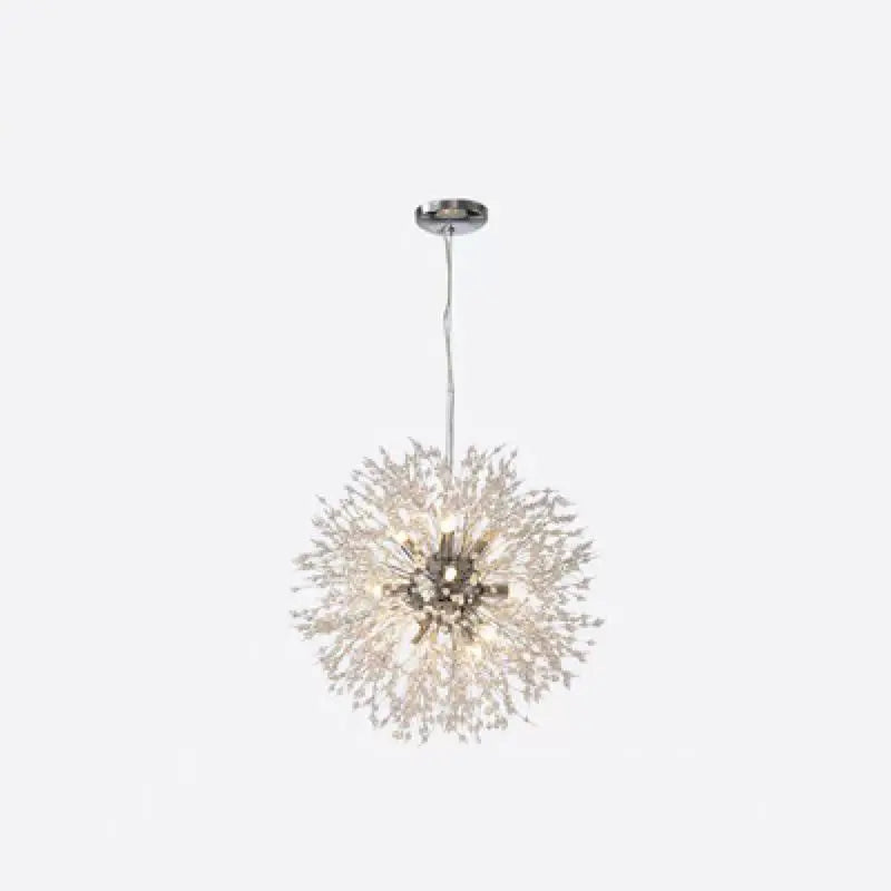 Contemporary Scandinavian Dandelion Metal Crystal 8/9/12/16 Light Chandelier for Bedroom Lumendat