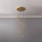 Modern Minimalist Tapered Tube Iron Acrylic LED Island Light Chandelier BulbSquare