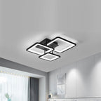 Modern Minimalist Combination Square Hardware Acrylic LED Semi-Flush Mount Ceiling Light For Living Room Lumendat