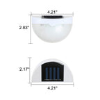 Solar Semi Circle Outdoor Waterproof Light Shadow Fence Wall Sconce Lamp Lumendat