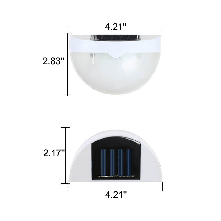 Solar Semi Circle Outdoor Waterproof Light Shadow Fence Wall Sconce Lamp Lumendat