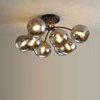 Modern Light Luxury Glass Magic Bean Round 4/6/8 Light Semi-Flush Mount Ceiling Light Lumendat