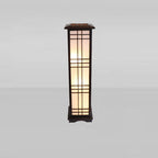 Traditional Chinese Rectangular Parchment Wood 1-Light Standing Floor Lamp For Entertainment Rooms Lumendat
