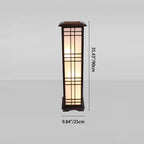 Traditional Chinese Rectangular Parchment Wood 1-Light Standing Floor Lamp For Entertainment Rooms Lumendat