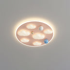 Lumendat Contemporary Creative Kids Iron Acrylic Round Irregular Shape Mouse Cloud LED Flush Mount Ceiling Light For Bedroom Lumendat