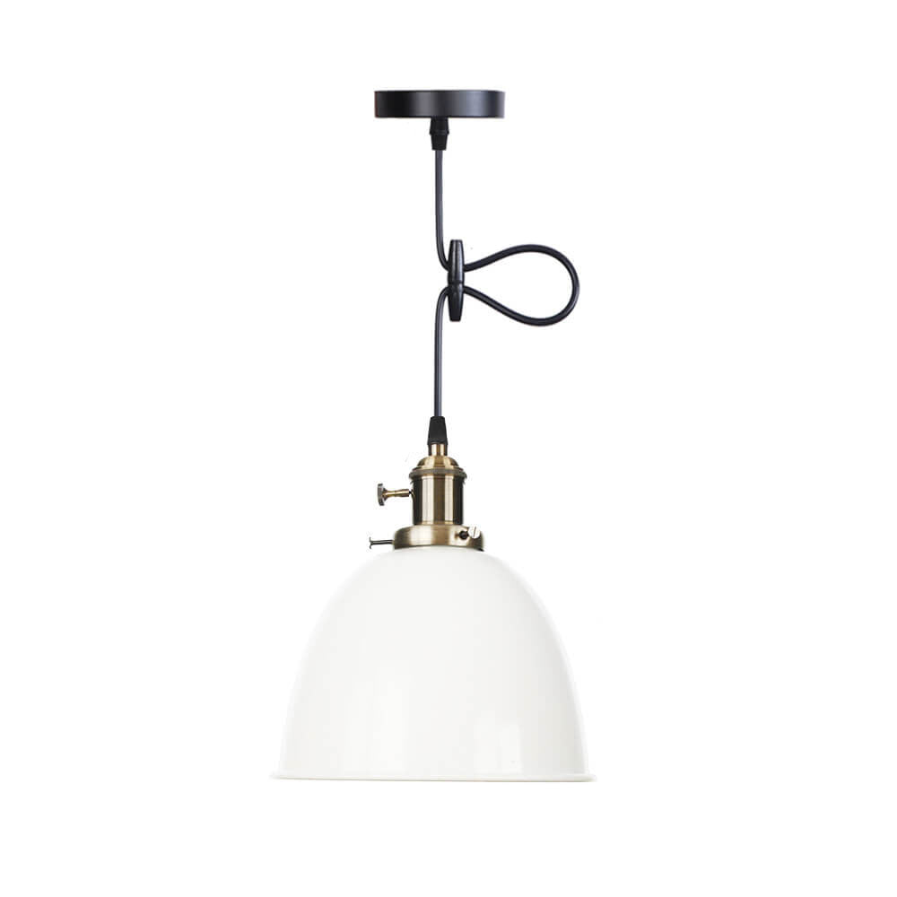 Industrial Iron Multicolor Bowl 1-light Pendant Light BulbSquare