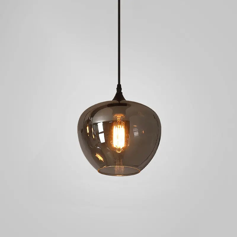 Modern Smoke Gray Glass 1-light LED Pendant Light Lumendat
