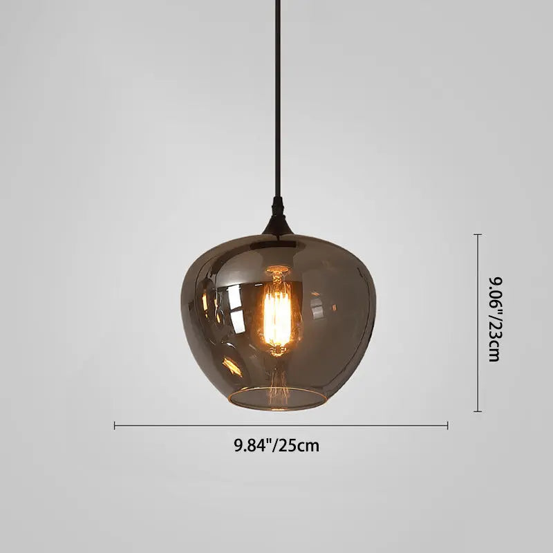 Modern Smoke Gray Glass 1-light LED Pendant Light Lumendat