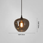 Modern Smoke Gray Glass 1-light LED Pendant Light Lumendat