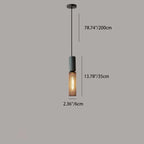 Contemporary Industrial Cylindrical Tapered Cement Iron 1-light Pendant Light for Living Room Lumendat
