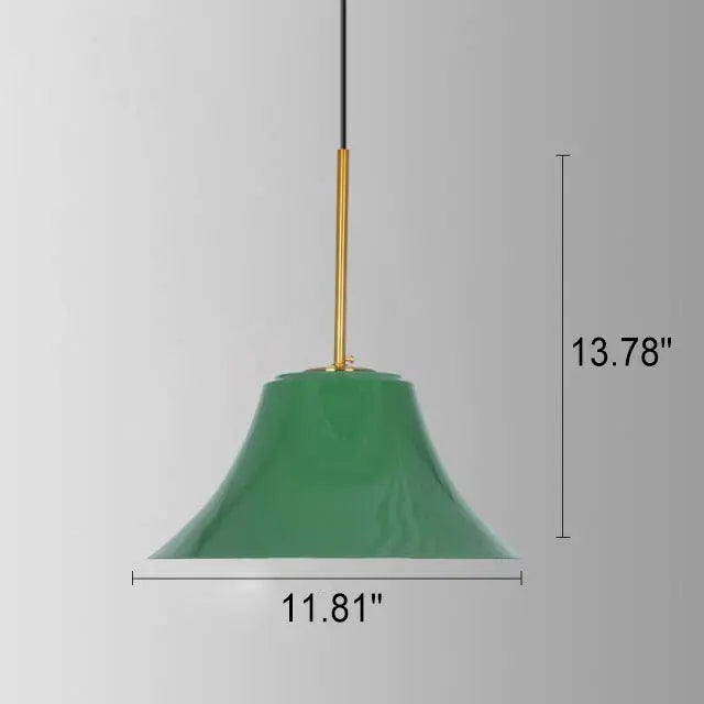 Industrial Vintage Green Iron Dome Cone 1-light Pendant Light Lumendat