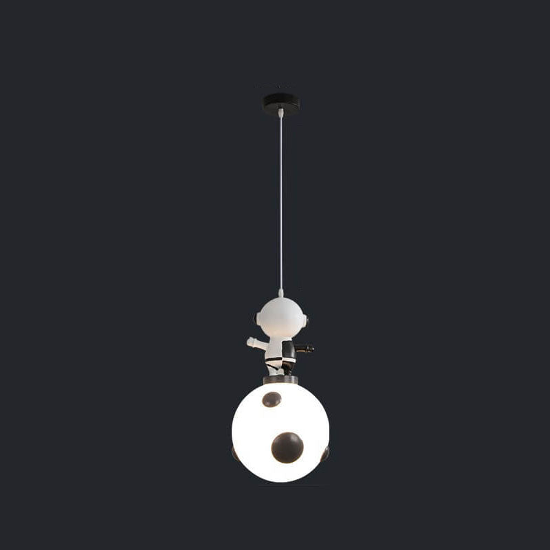 Lumendat Nordic Cartoon Resin Rocket Snowman 1-Light Kids Pendant Light Lumendat