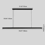 Modern Minimalist Long Strip LED Pendant Light Lumendat
