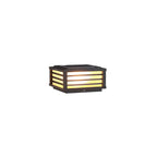 Modern Minimalist Waterproof Solar Square Aluminum PC LED Post Landscape Lighting for Garden Lumendat