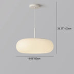 Modern Minimalist Oval Iron Pe LED Pendant Light for Living Room BulbSquare