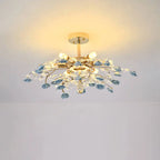 Modern Luxury Rose Iron Ceramic Crystal 6/7/8 Light Chandelier Lumendat
