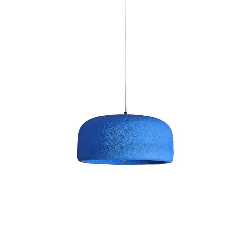 Japanese Minimalist Matte Texture Resin Dome 1-light Pendant Light BulbSquare