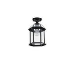 Traditional European Outdoor Hexagonal Lantern Waterproof 1-Light Semi-Flush Mount Ceiling Light For Outdoor Lumendat
