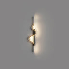Modern Minimalist Long Wave Design Aluminum Iron LED Wall Sconce Lamp For Living Room