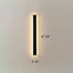Minimalist Outdoor Solar Rectangular Strip Waterproof Patio LED Wall Sconce Lamp Lumendat