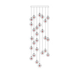 Modern Luxury Staircase Crystal Orb Ball Shade LED Loft Chandelier Lumendat