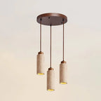 Japanese Wabi-sabi Solid Wood Stone 1/2/3-light Island Light Chandelier BulbSquare